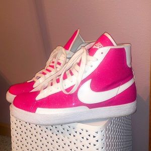 Nike Blazers Pink Sparkles Youth Size 6.5/Womens 8